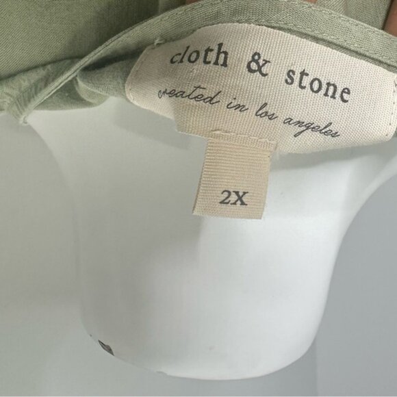 Cloth & Stone Anthropologie Olive Green Maxi Dress- PRELOVED -2X - Picture 7 of 8